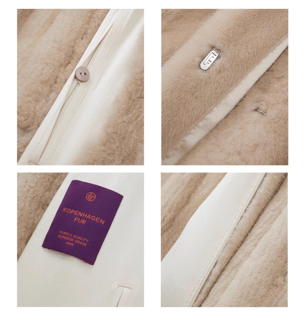 Abrigo de piel suave de longitud media con cuello alto y acabado natural Women's Fashion - Women's Clothing - Jackets & Coats - Real Fur | Zulter VIP .