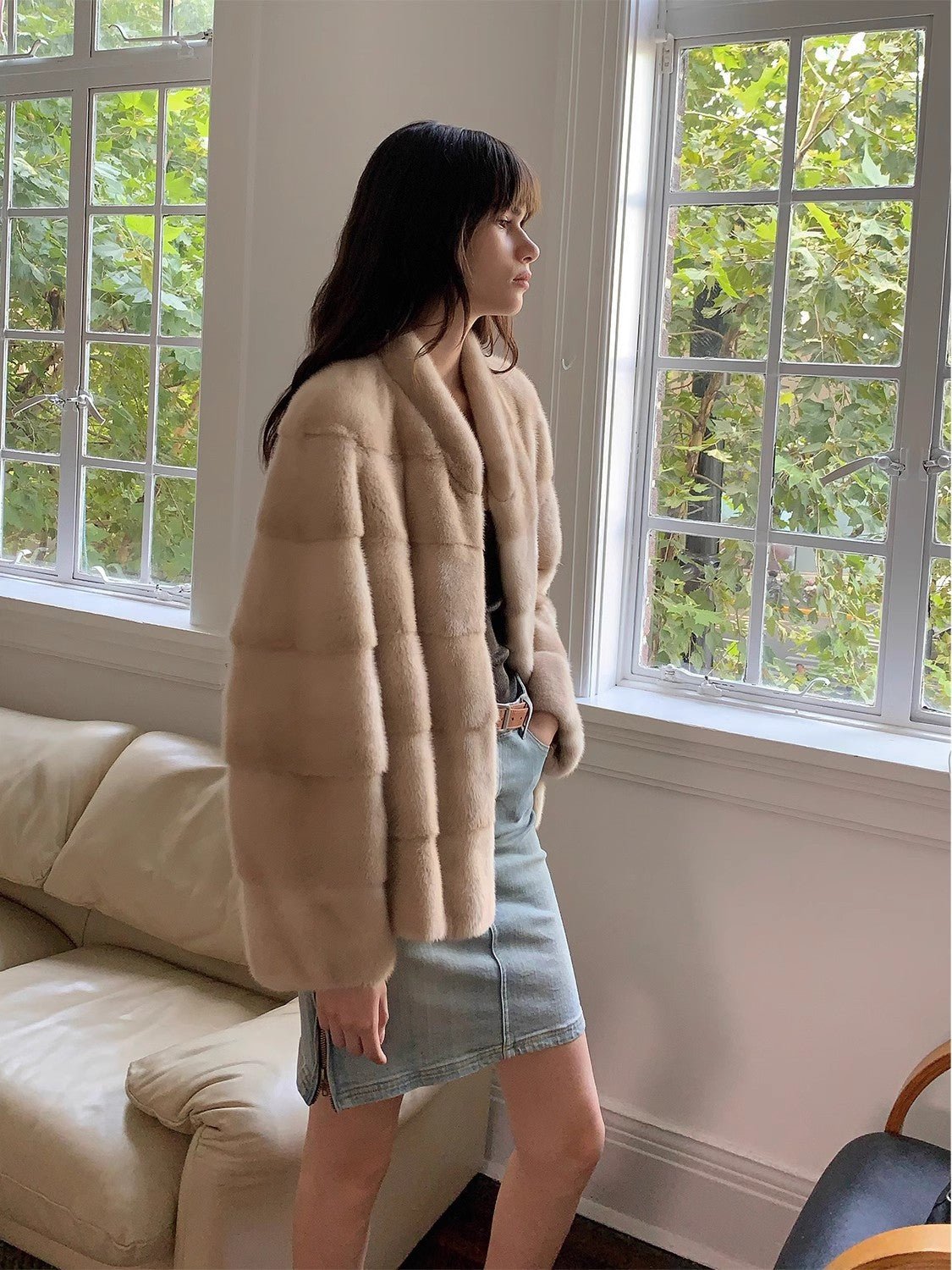 Abrigo de Visón Premium con Etiqueta Morada Importada – Hollywood Nights Women's Fashion - Women's Clothing - Jackets & Coats - Real Fur | Zulter VIP .