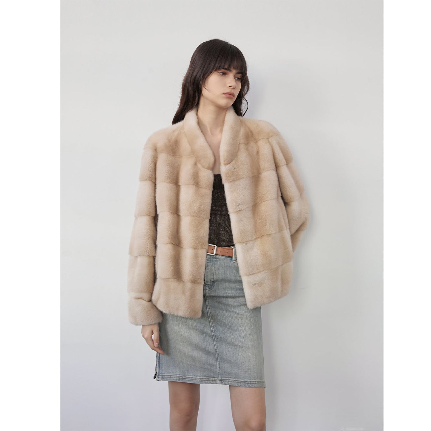 Abrigo de Visón Premium con Etiqueta Morada Importada – Hollywood Nights Women's Fashion - Women's Clothing - Jackets & Coats - Real Fur | Zulter VIP .