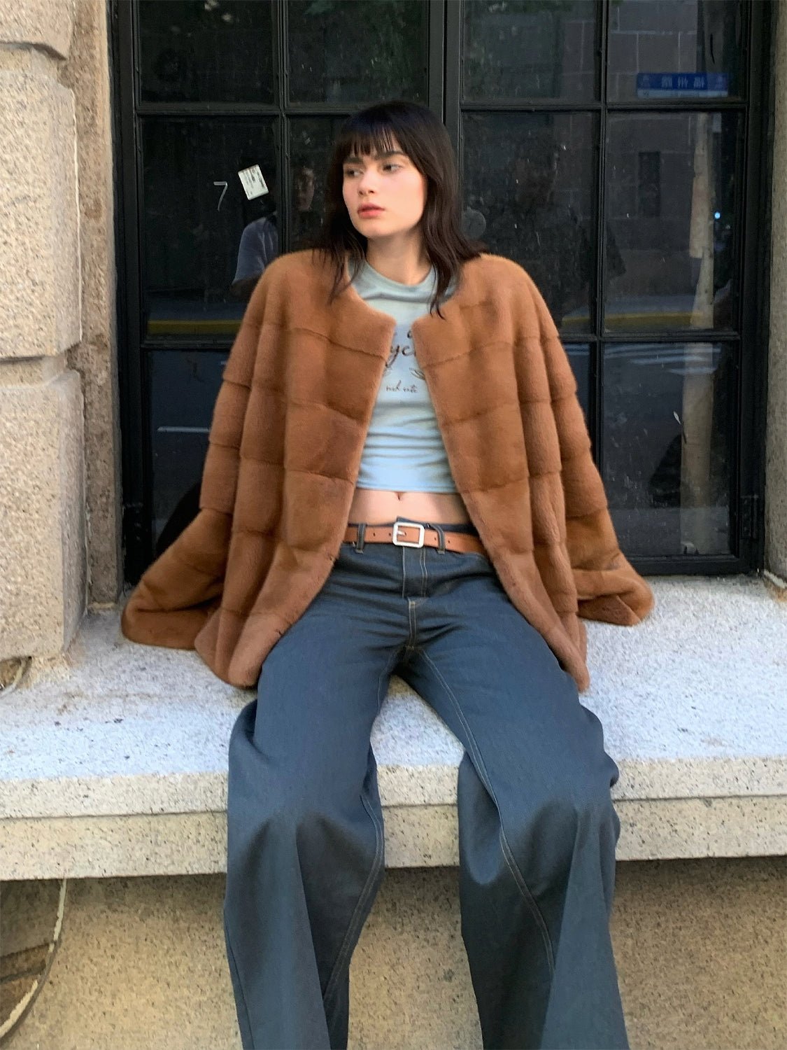 Abrigo de Visón Vintage Premium con Acabado de Terciopelo – Elegancia Invernal Exclusiva Women's Fashion - Women's Clothing - Jackets & Coats - Real Fur | Zulter VIP .