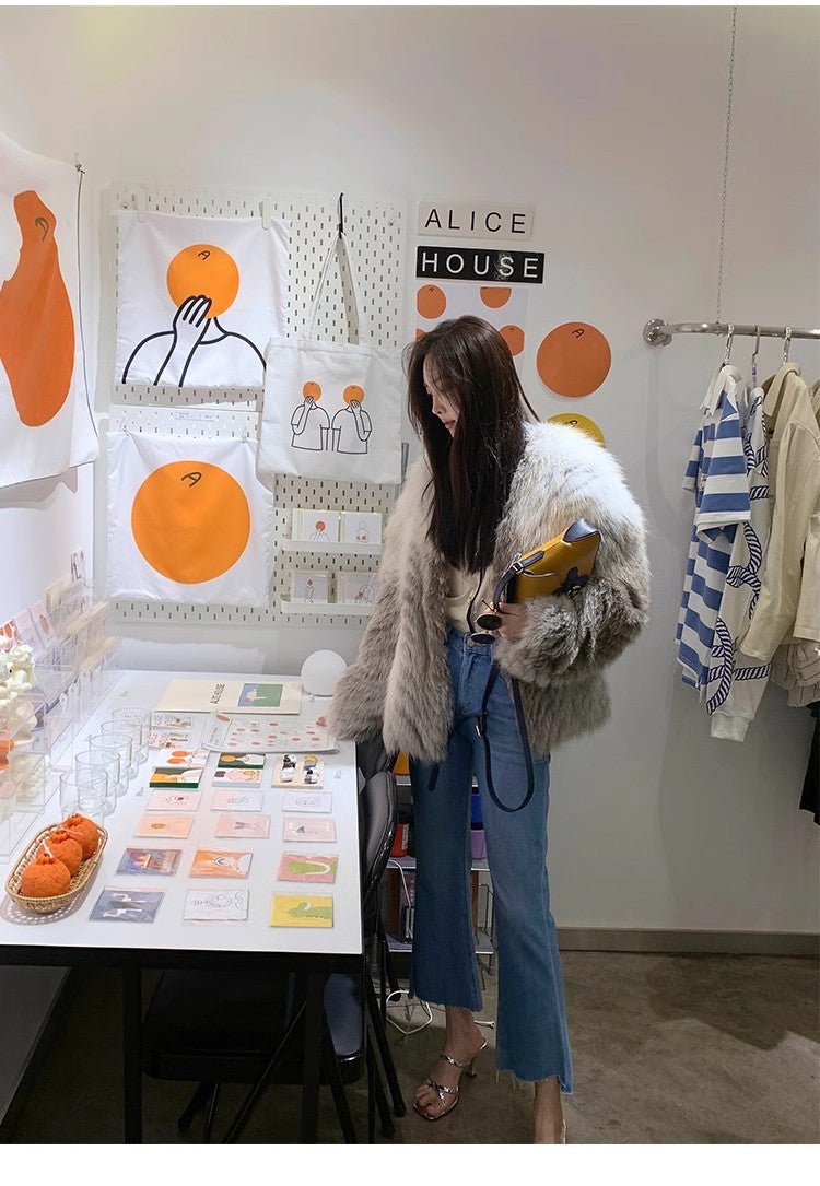 Abrigo de zorro natural en tonos coloridos importado desde Finlandia Women's Fashion - Women's Clothing - Jackets & Coats - Real Fur | Zulter VIP .