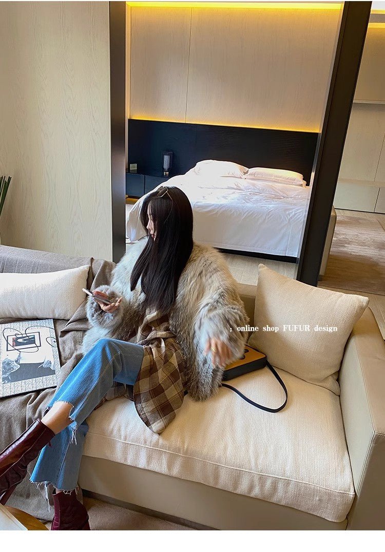 Abrigo de zorro natural en tonos coloridos importado desde Finlandia Women's Fashion - Women's Clothing - Jackets & Coats - Real Fur | Zulter VIP .