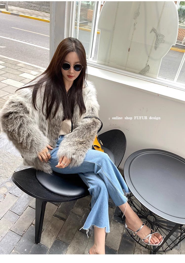 Abrigo de zorro natural en tonos coloridos importado desde Finlandia Women's Fashion - Women's Clothing - Jackets & Coats - Real Fur | Zulter VIP .