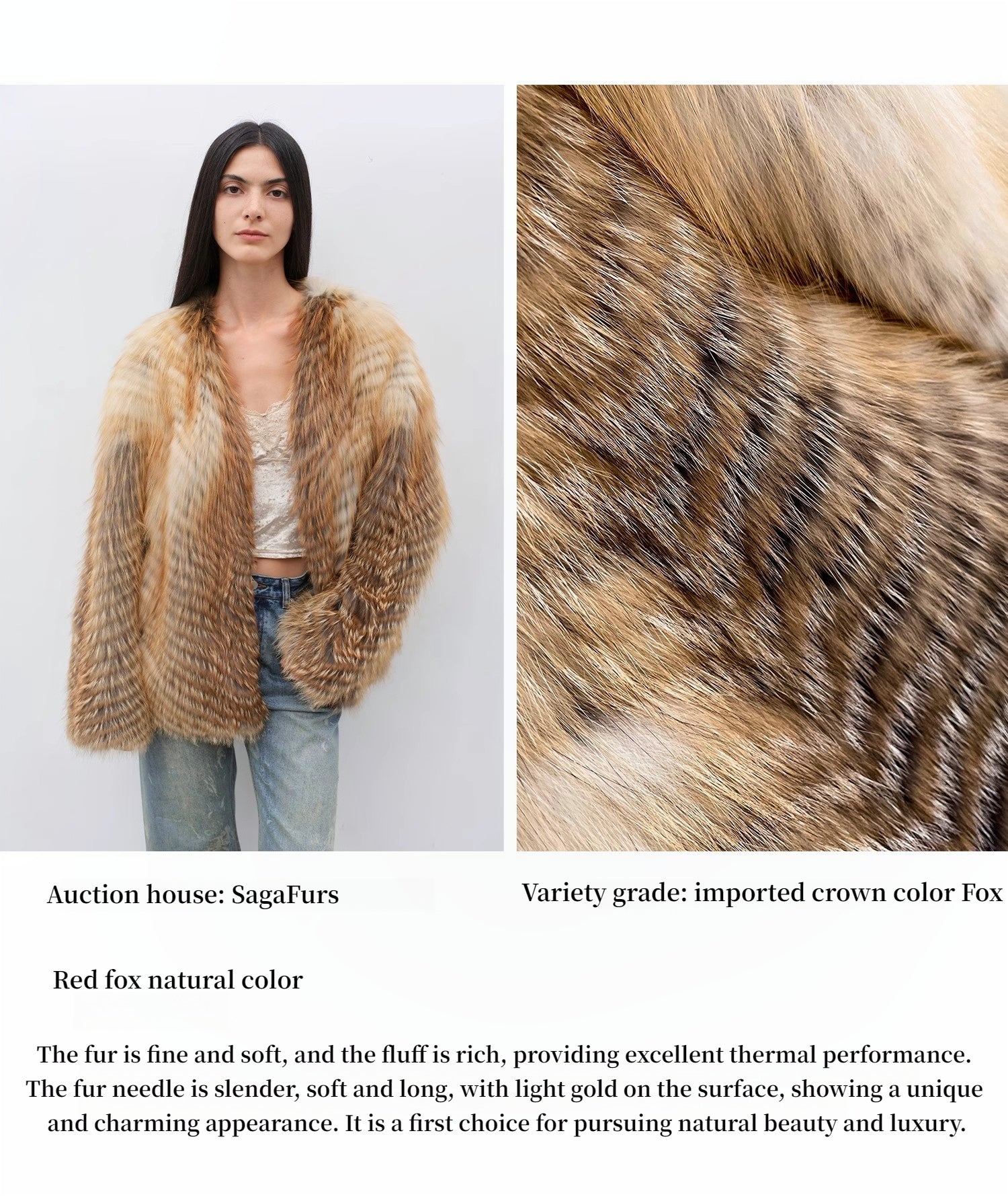 Abrigo de zorro natural en tonos coloridos importado desde Finlandia Women's Fashion - Women's Clothing - Jackets & Coats - Real Fur | Zulter VIP .