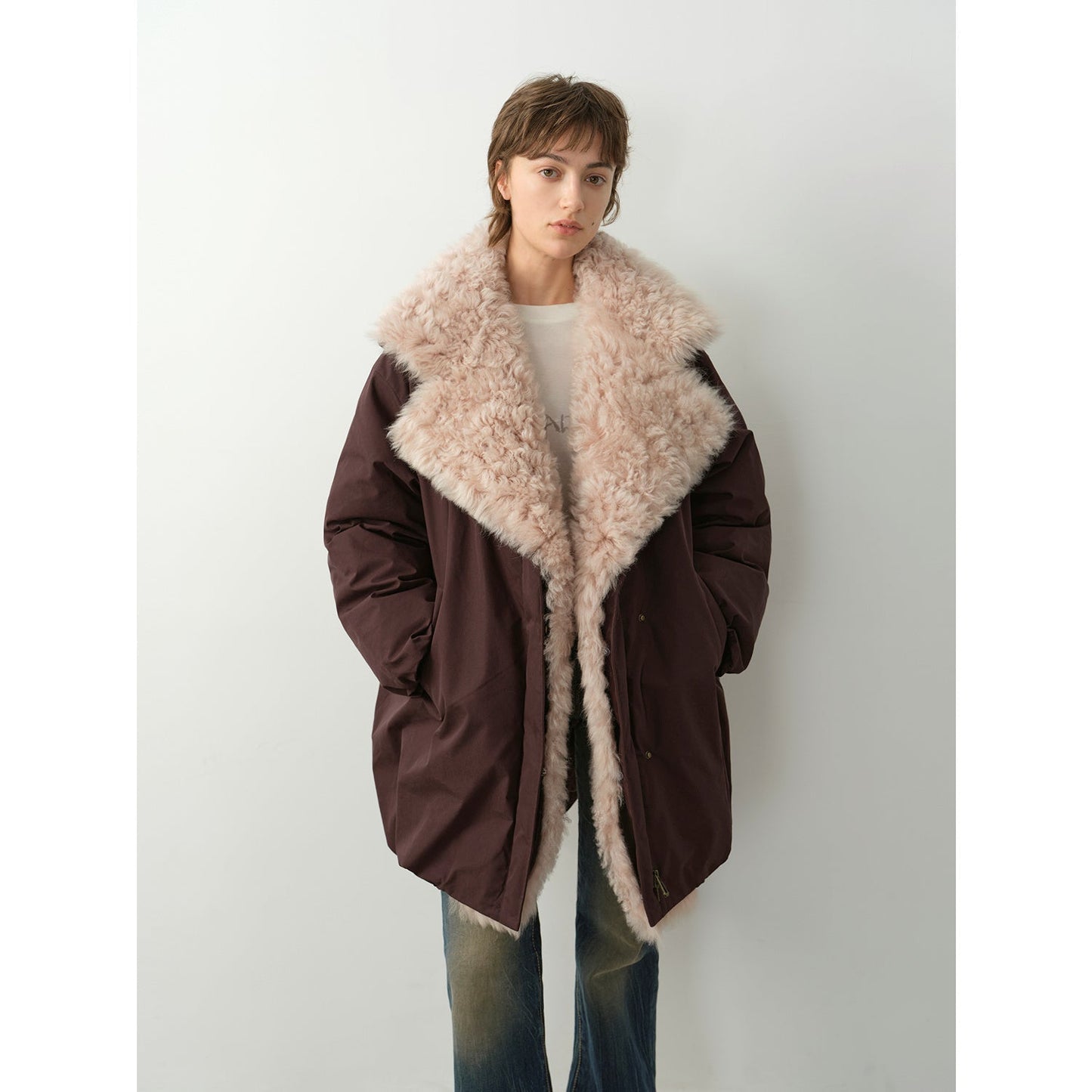 Abrigo Premium de Invierno con Cuello Toscana y Plumón Natural Women's Fashion - Women's Clothing - Jackets & Coats - Real Fur | Zulter VIP .