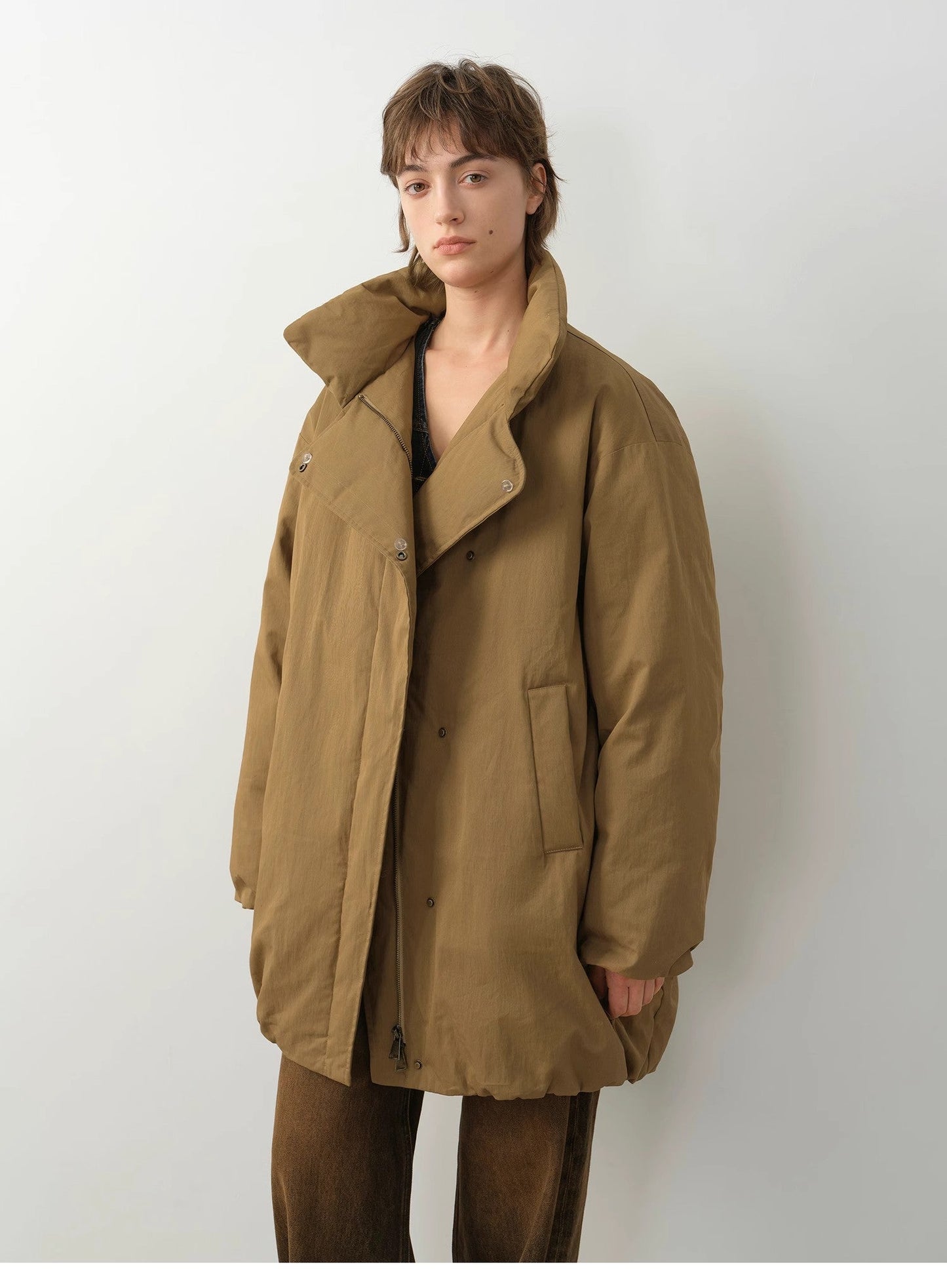 Abrigo Premium de Invierno con Cuello Toscana y Plumón Natural Women's Fashion - Women's Clothing - Jackets & Coats - Real Fur | Zulter VIP .