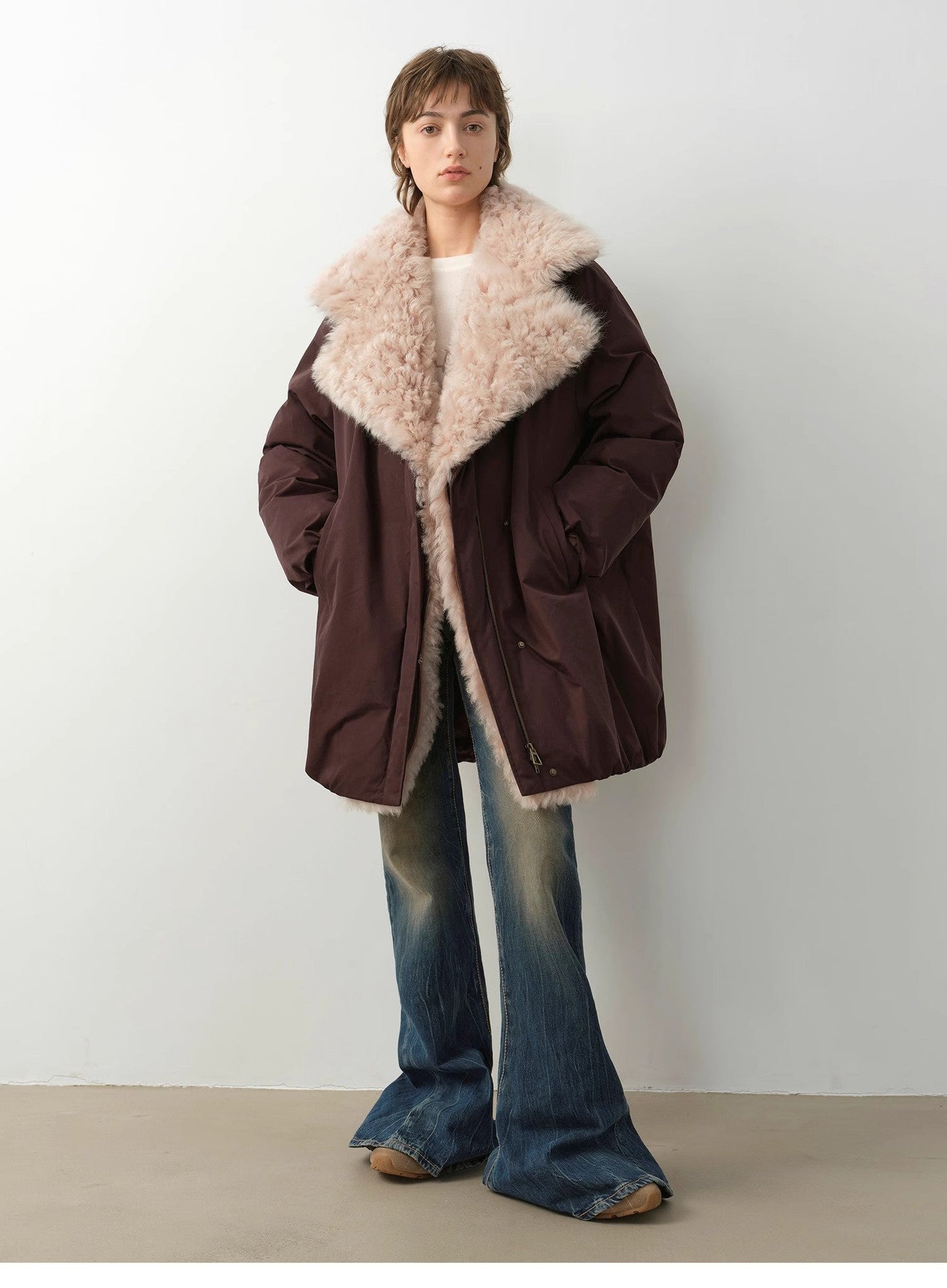 Abrigo Premium de Invierno con Cuello Toscana y Plumón Natural Women's Fashion - Women's Clothing - Jackets & Coats - Real Fur | Zulter VIP .