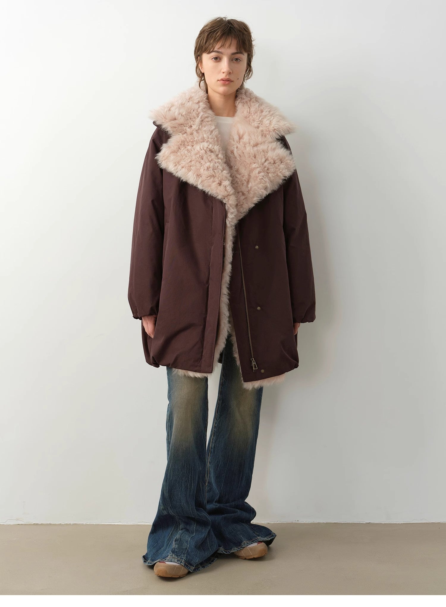 Abrigo Premium de Invierno con Cuello Toscana y Plumón Natural Women's Fashion - Women's Clothing - Jackets & Coats - Real Fur | Zulter VIP .