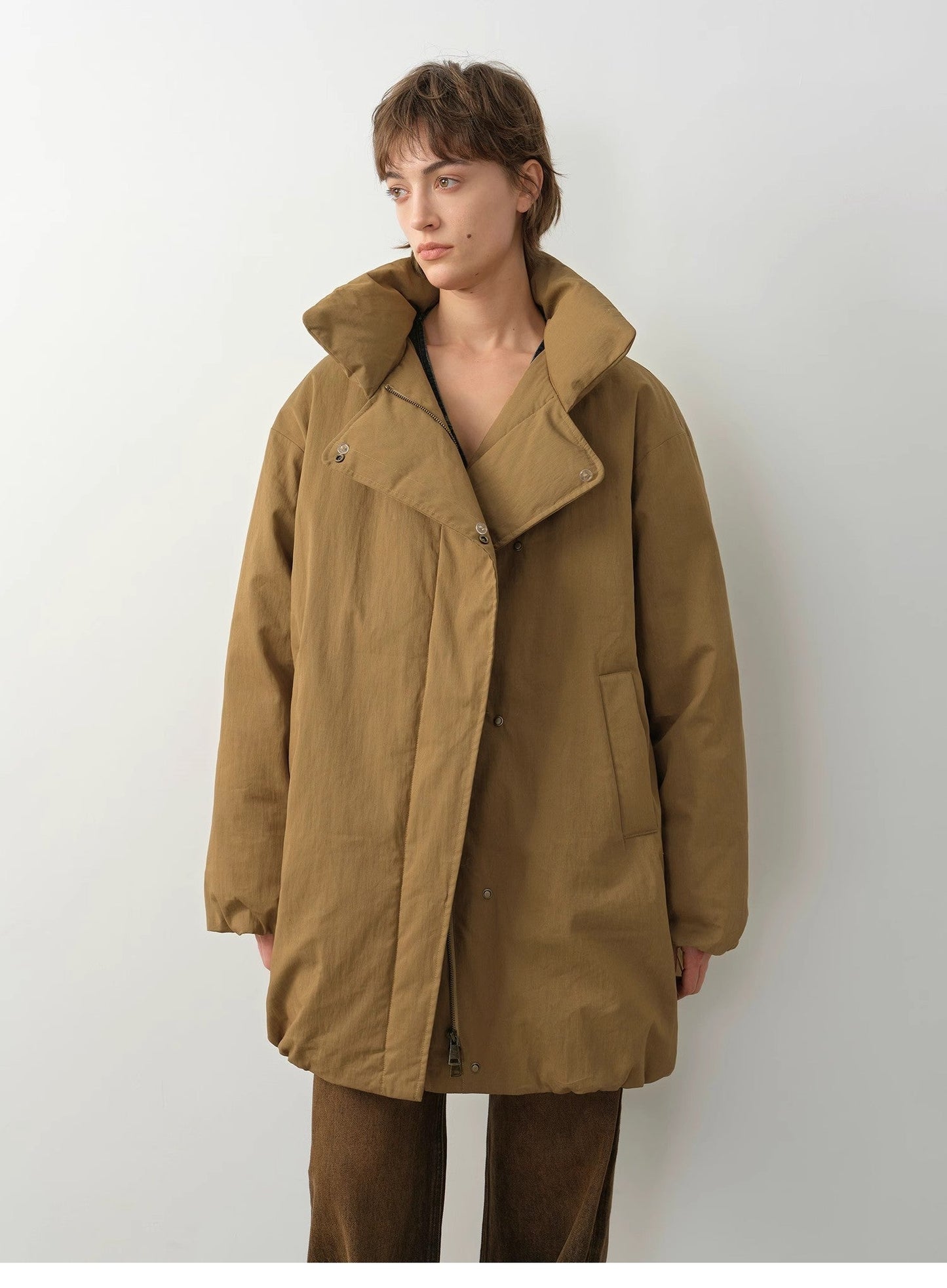 Abrigo Premium de Invierno con Cuello Toscana y Plumón Natural Women's Fashion - Women's Clothing - Jackets & Coats - Real Fur | Zulter VIP .