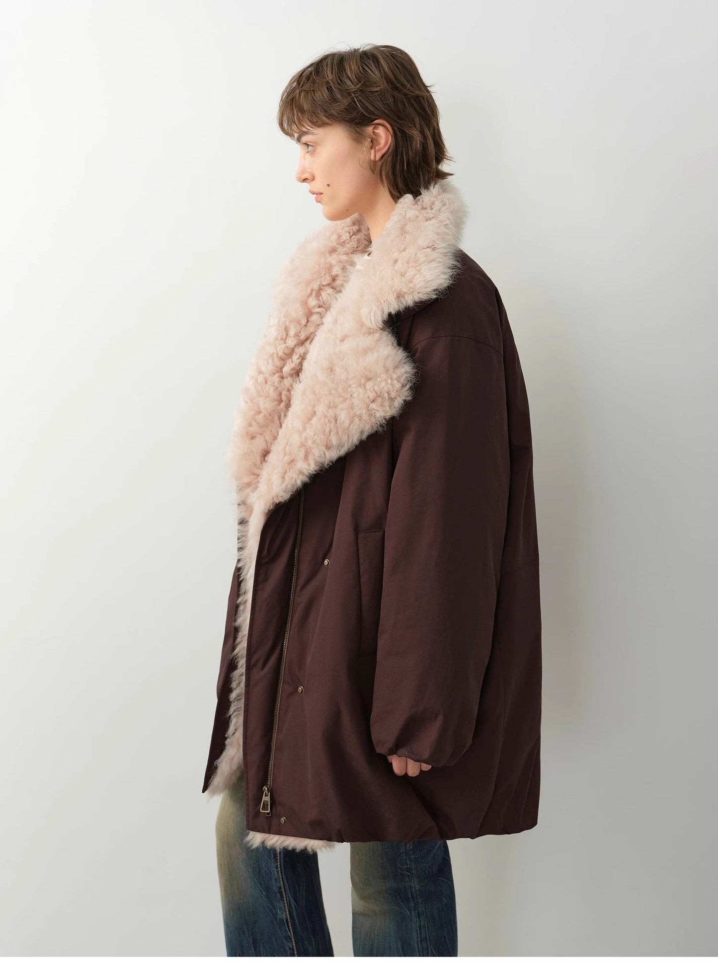 Abrigo Premium de Invierno con Cuello Toscana y Plumón Natural Women's Fashion - Women's Clothing - Jackets & Coats - Real Fur | Zulter VIP .