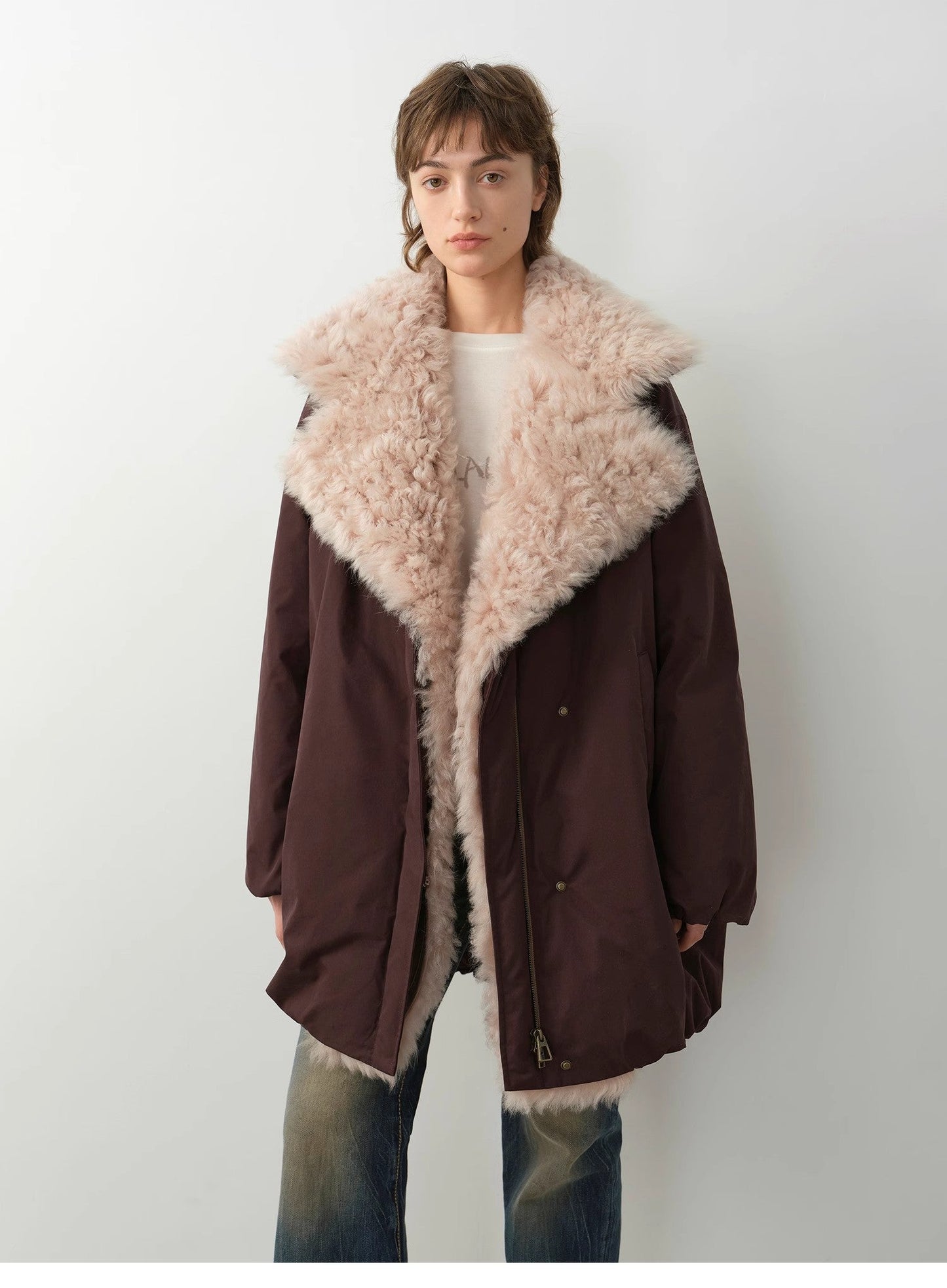 Abrigo Premium de Invierno con Cuello Toscana y Plumón Natural Women's Fashion - Women's Clothing - Jackets & Coats - Real Fur | Zulter VIP .
