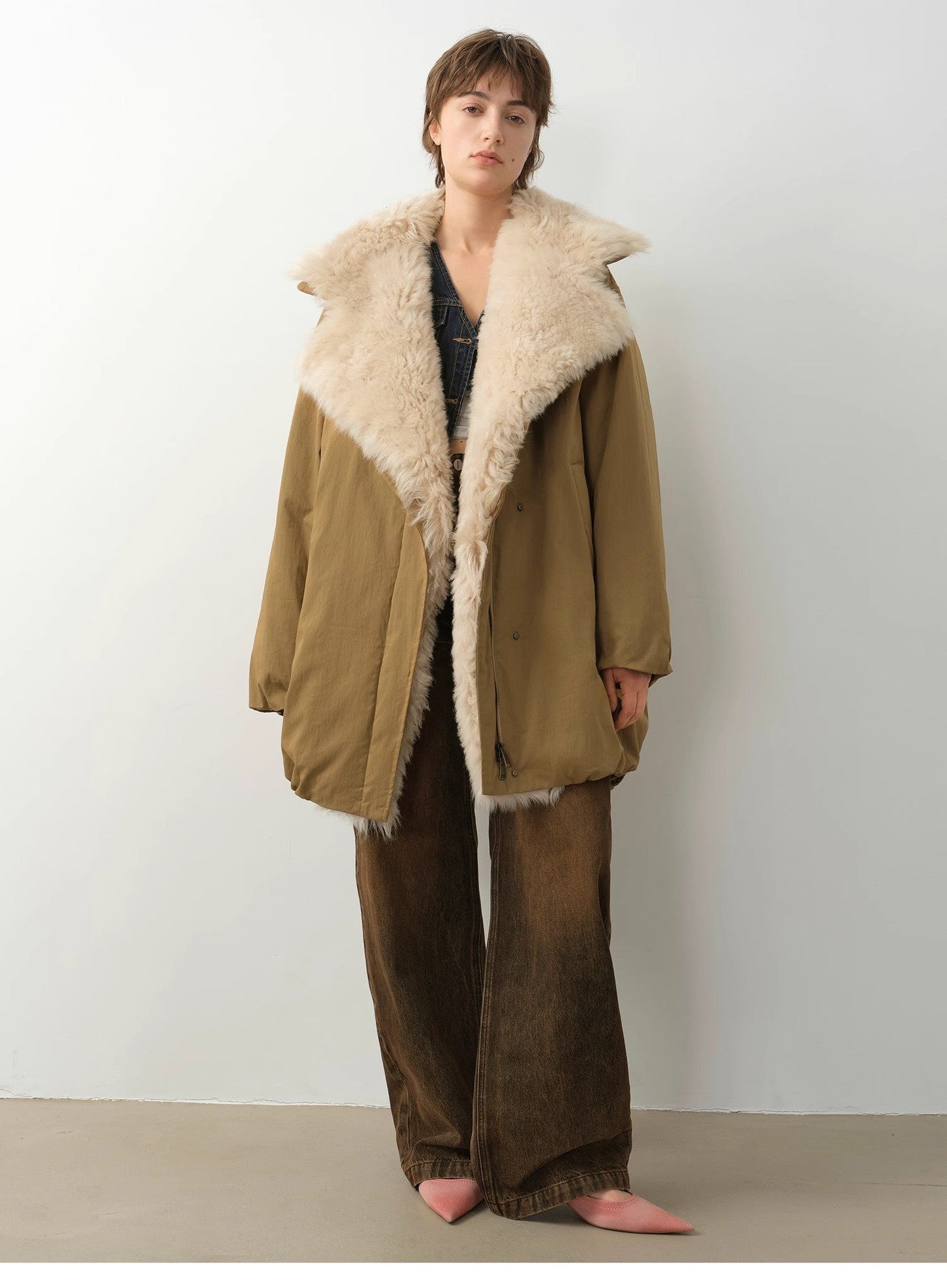 Abrigo Premium de Invierno con Cuello Toscana y Plumón Natural Women's Fashion - Women's Clothing - Jackets & Coats - Real Fur | Zulter VIP .