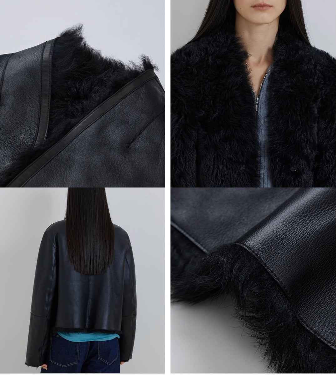 Abrigo reversible de piel auténtica con cuello alto y acabado premium Women's Fashion - Women's Clothing - Jackets & Coats - Real Fur | Zulter VIP .