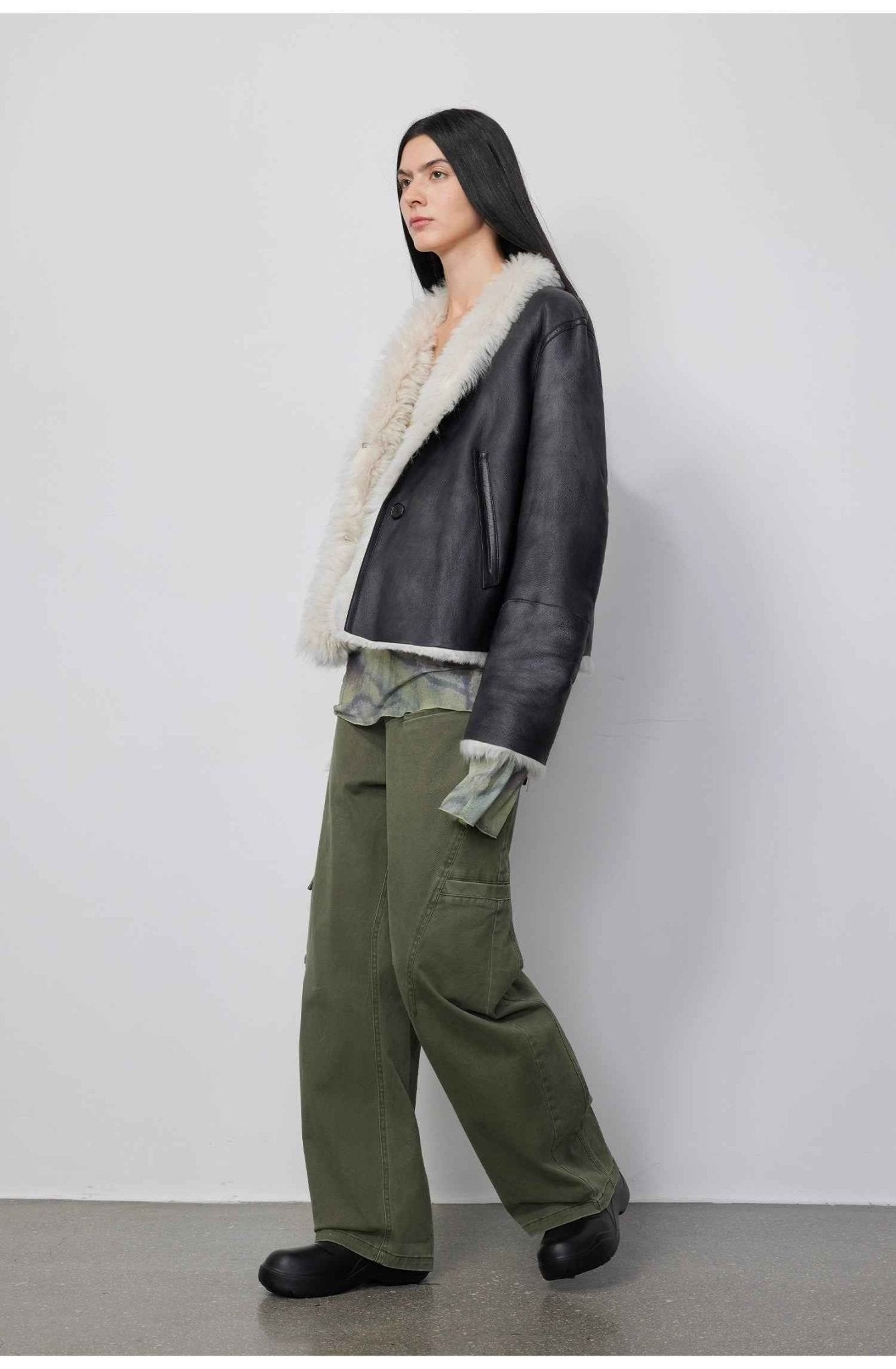 Abrigo reversible de piel auténtica con cuello alto y acabado premium Women's Fashion - Women's Clothing - Jackets & Coats - Real Fur | Zulter VIP .