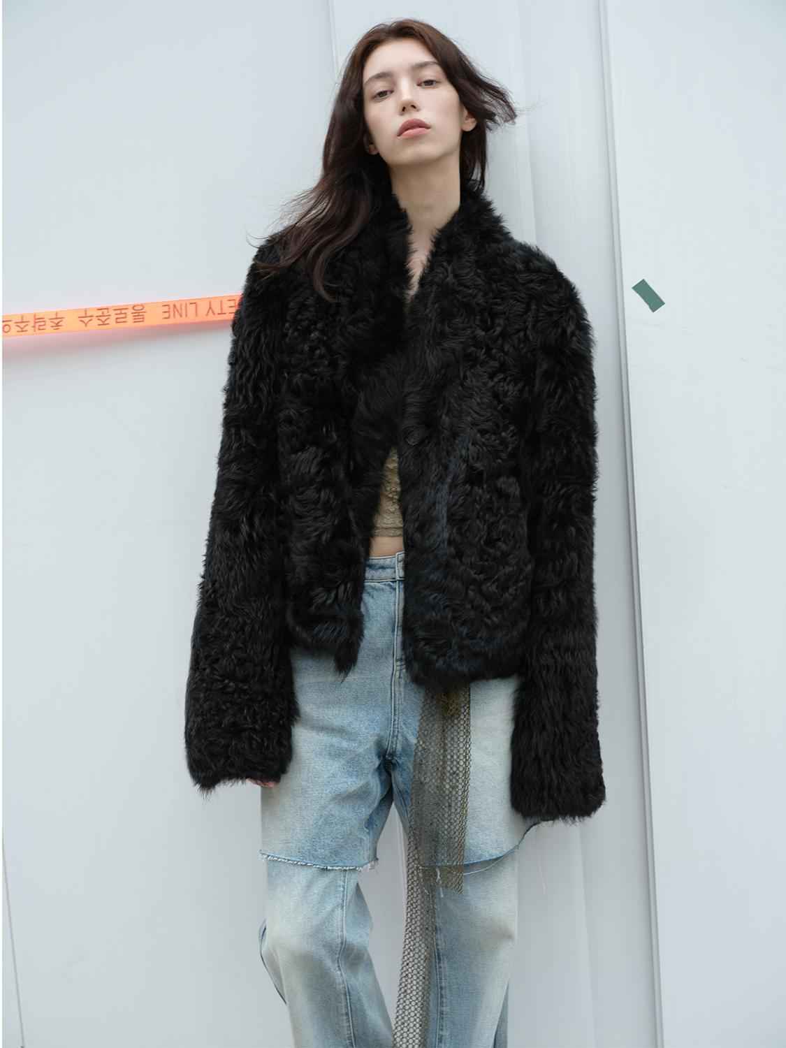 Abrigo reversible de piel auténtica con cuello alto y acabado premium Women's Fashion - Women's Clothing - Jackets & Coats - Real Fur | Zulter VIP .