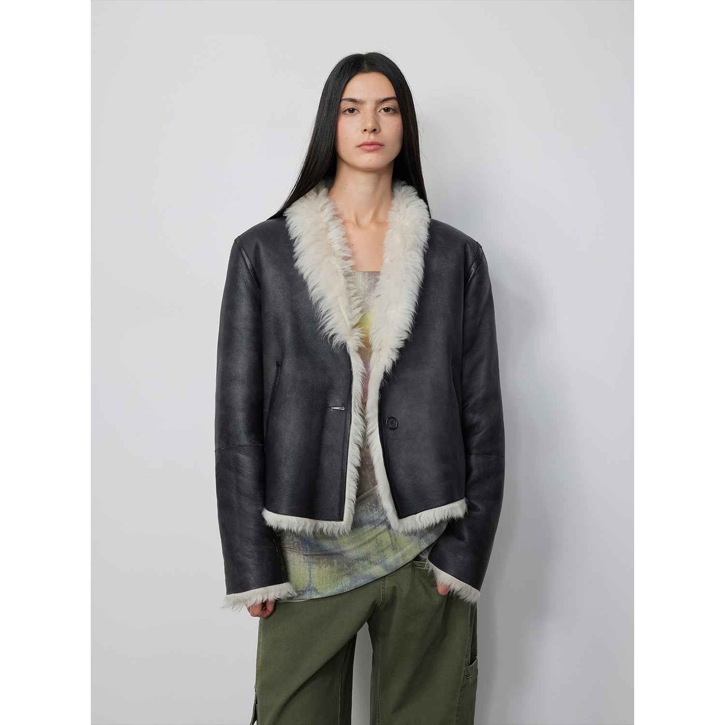 Abrigo reversible de piel auténtica con cuello alto y acabado premium Women's Fashion - Women's Clothing - Jackets & Coats - Real Fur | Zulter VIP .