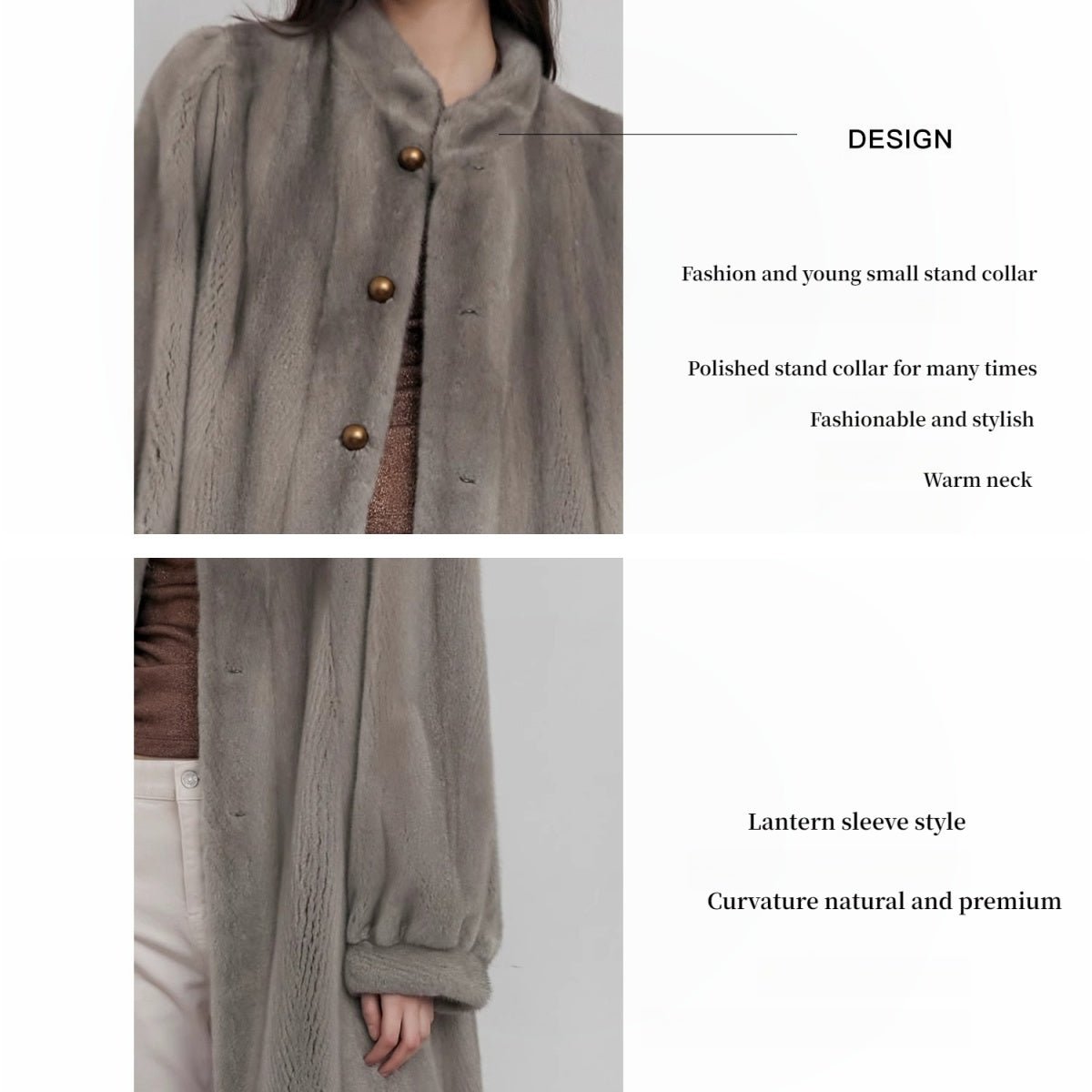 Abrigo Vintage de Piel Suave con Acabado Clásico Women's Fashion - Women's Clothing - Jackets & Coats - Real Fur | Zulter VIP .