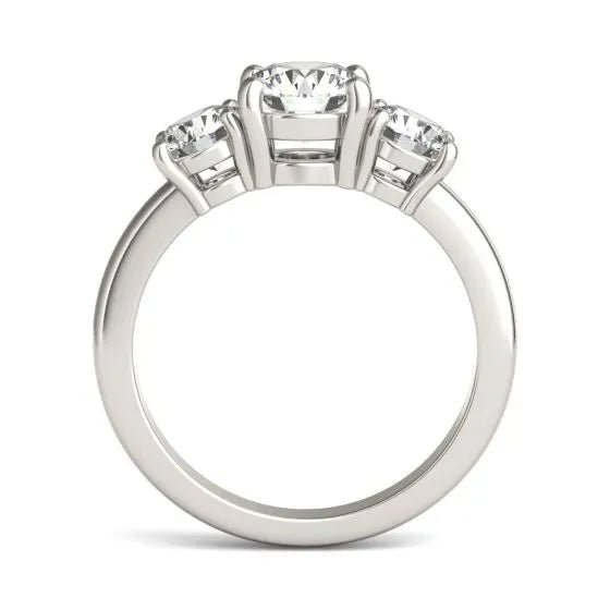 Anillo de compromiso de tres diamantes cultivados en laboratorio en oro de 14 quilates Jewelry & Accessories - Rings | Zulter VIP .