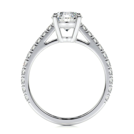 Anillo de compromiso en oro blanco de 14K con diamantes certificados AGI (1 o 2 quilates) Jewelry & Accessories - Rings | Zulter VIP