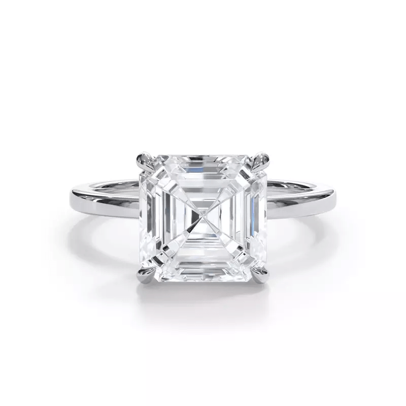 Anillo de compromiso solitario en oro blanco 14K con diamante cultivado 3 quilates G - VS Jewelry & Accessories - Rings | Zulter VIP .