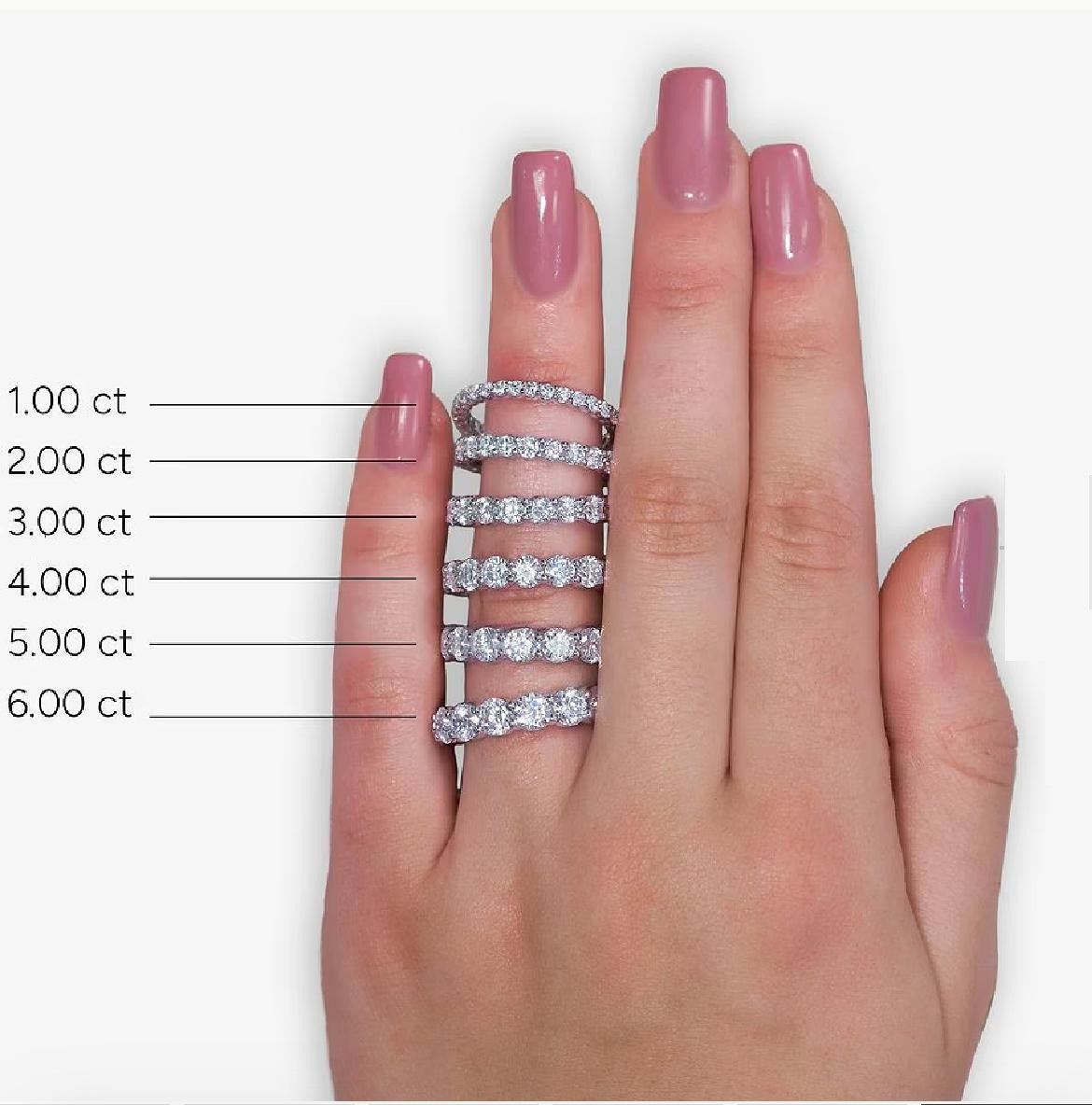 ✨ Anillo de Eternidad con Diamantes Cultivados en Laboratorio – Certificado AGI, Oro de 14 Quilates ✨ Jewelry & Accessories - Rings | Zulter VIP