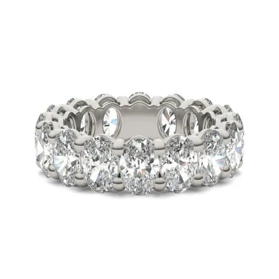 Anillo de eternidad en oro blanco con diamantes ovalados de alta pureza Jewelry & Accessories - Rings | Zulter VIP .