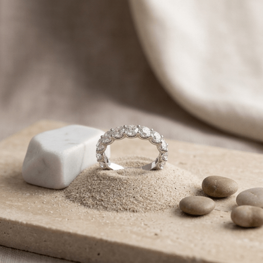 Anillo de media eternidad con diamantes cultivados de 2,07 quilates en oro blanco de 14K Jewelry & Accessories - Rings | Zulter VIP .