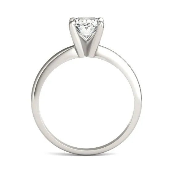 Anillo ovalado de compromiso en oro blanco de 14 quilates con diamante cultivado Jewelry & Accessories - Rings | Zulter VIP .