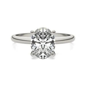 Anillo solitario de diamante ovalado 2.00 CT certificado AGI en oro blanco 14K Jewelry & Accessories - Rings | Zulter VIP .