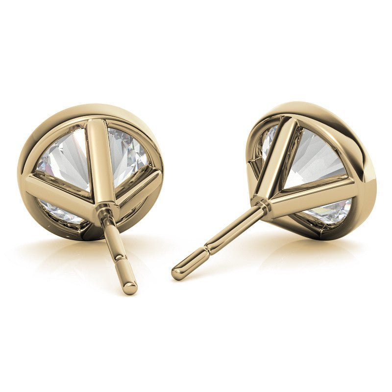 Aretes tipo botón en oro 14 quilates con diamantes cultivados 4.00 CTW Jewelry & Accessories - Earrings - Stud Earrings | Zulter VIP .