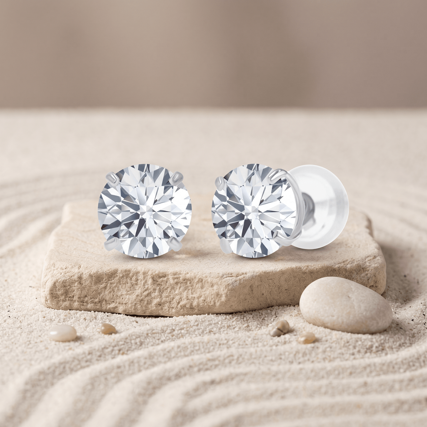 "Aros de Diamantes Eternos - 2,50 Quilates en Oro Blanco 14k,Lujo y Brillo Infinito" Jewelry & Accessories - Earrings - Stud Earrings | Zulter VIP .