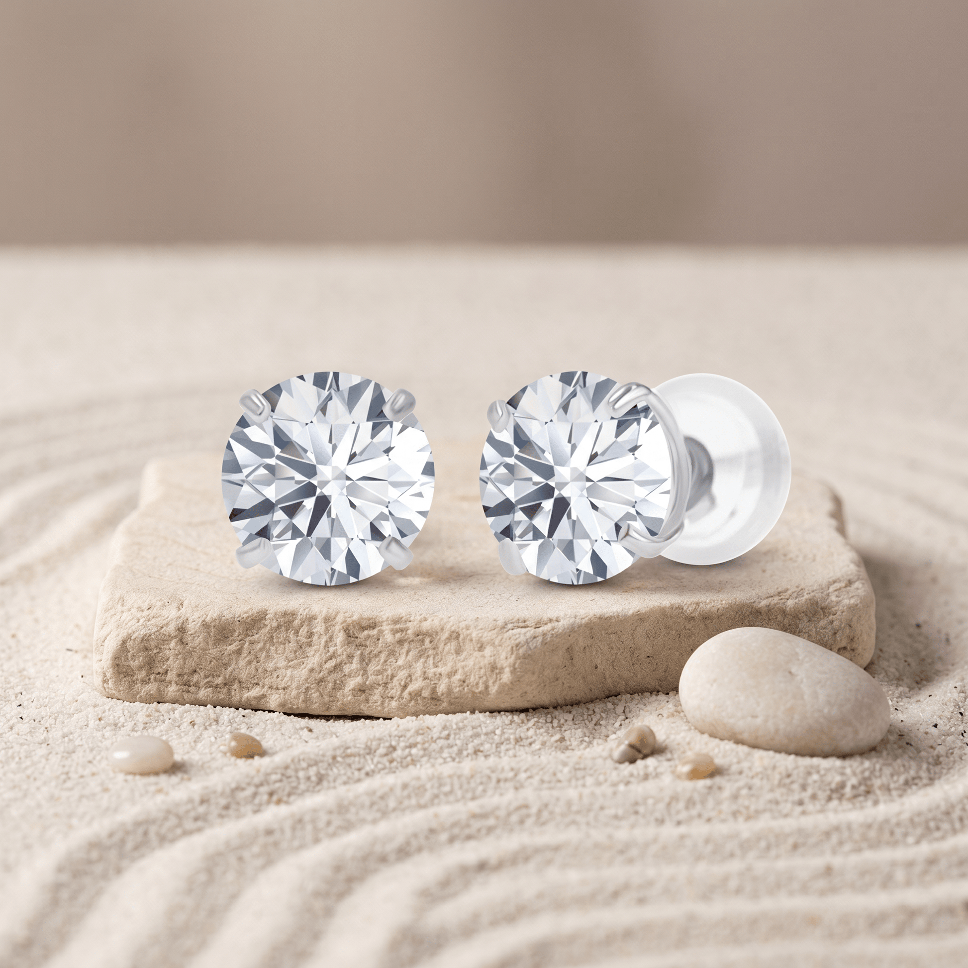 "Aros de Diamantes Eternos - 2,50 Quilates en Oro Blanco 14k,Lujo y Brillo Infinito" Jewelry & Accessories - Earrings - Stud Earrings | Zulter VIP .