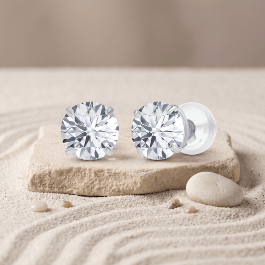 "Aros de Diamantes Eternos - 2,50 Quilates en Oro Blanco 14k,Lujo y Brillo Infinito" Jewelry & Accessories - Earrings - Stud Earrings | Zulter VIP .