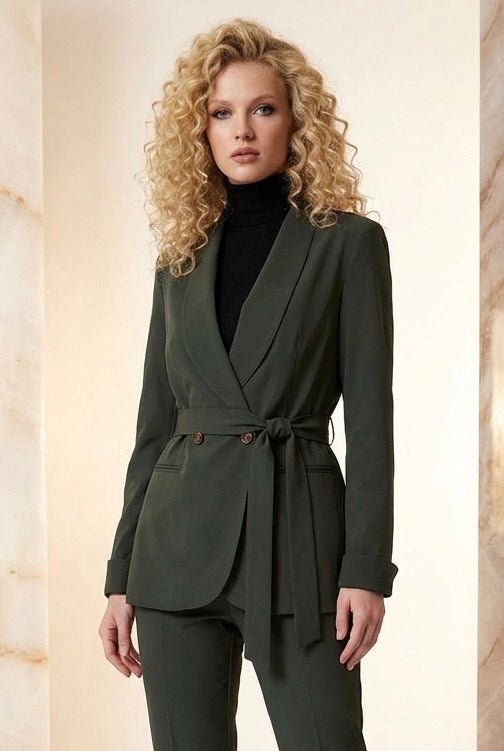 Blazer ROMA color oliva con gramaje medio Women's Fashion - Women's Clothing - Suits & Sets - Blazers | Zulter VIP .