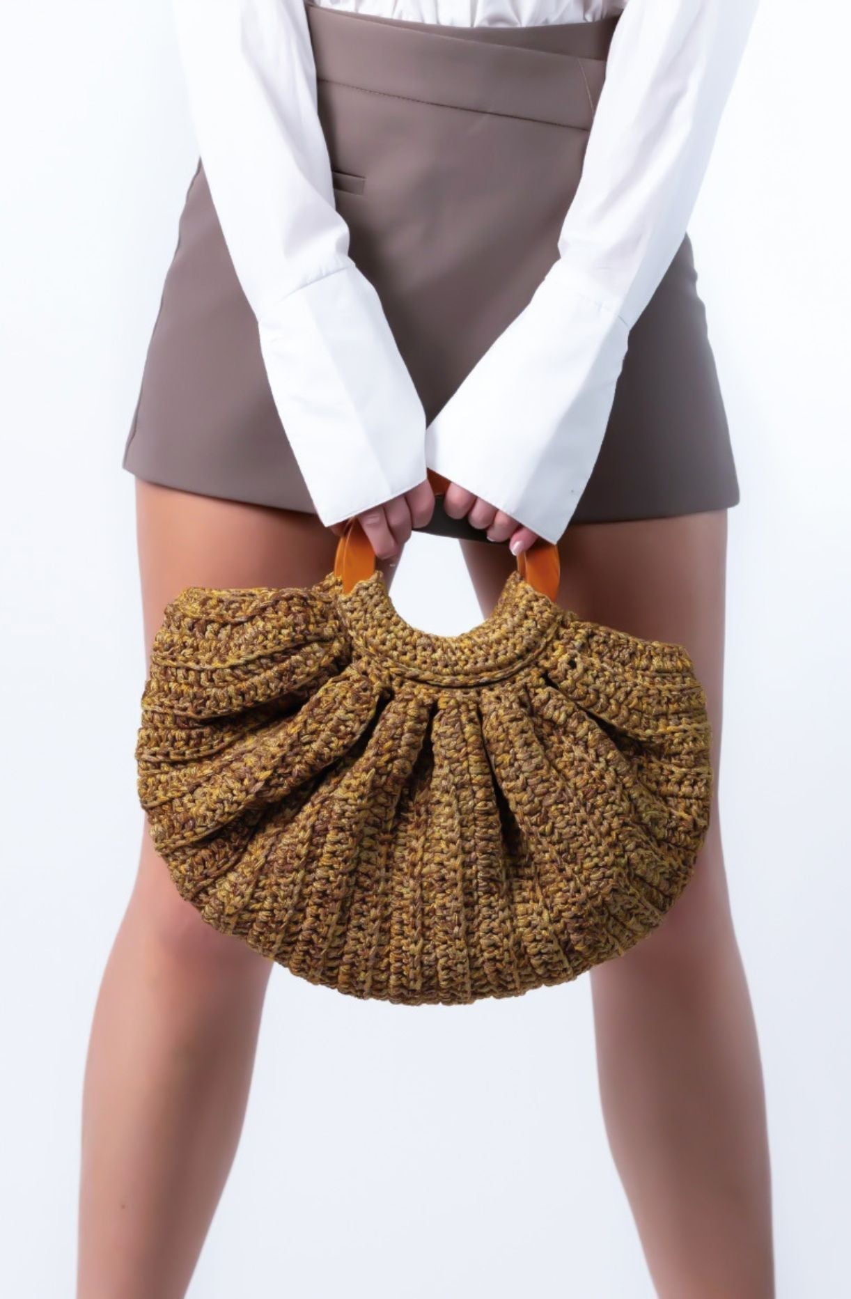 Bolso artesanal con alma de madera natural y elegancia atemporal Bags & Luggage - Women's Bags - Top - Handle Bags | Zulter VIP .