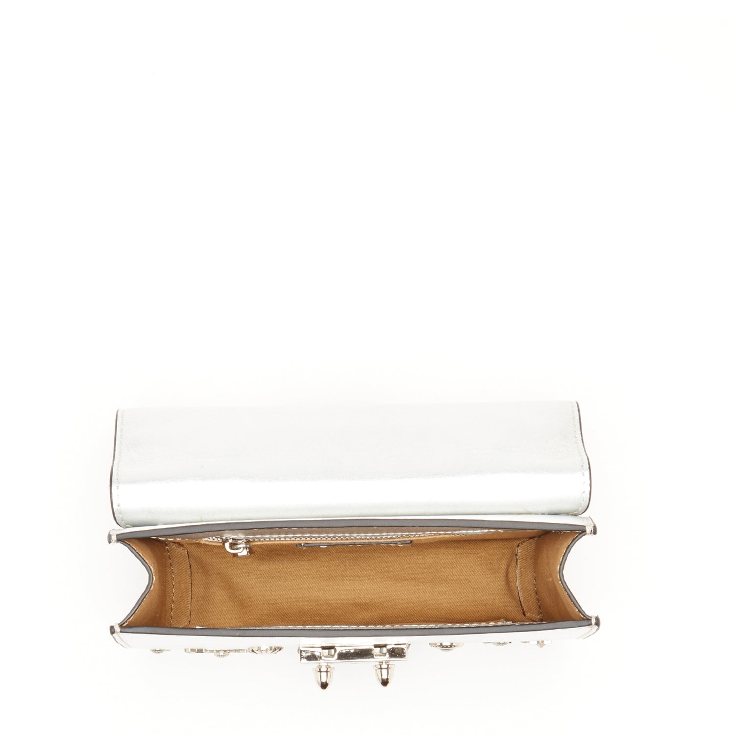 Bolso bandolera pequeño de piel blanca elegante con detalles metálicos Bags & Luggage - Women's Bags - Crossbody Bags | Zulter VIP .