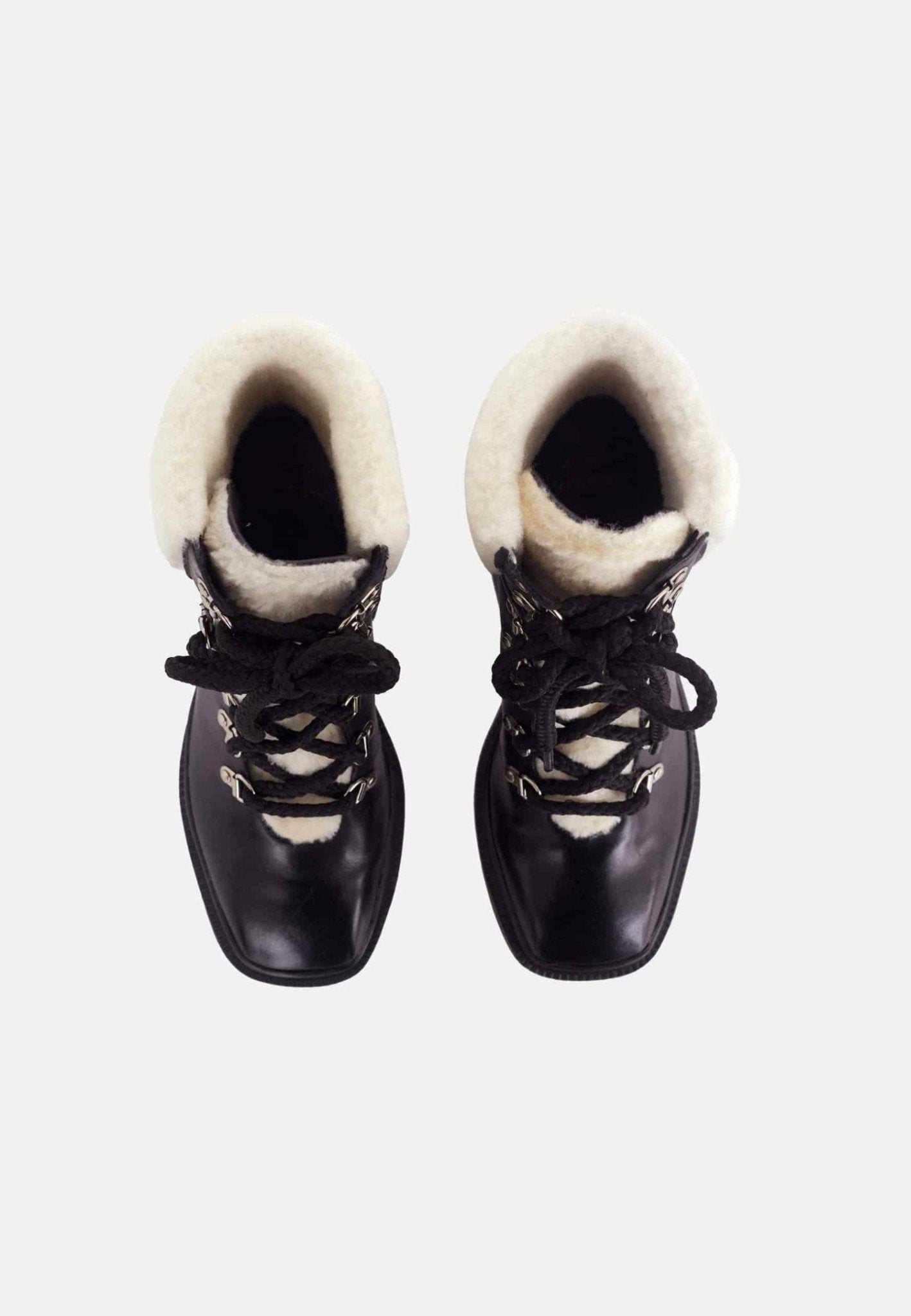 Botas de combate de piel de becerro negra con tacón de 7,8 cm Women's Fashion - Women's Shoes - Women's Boots | Zulter VIP .