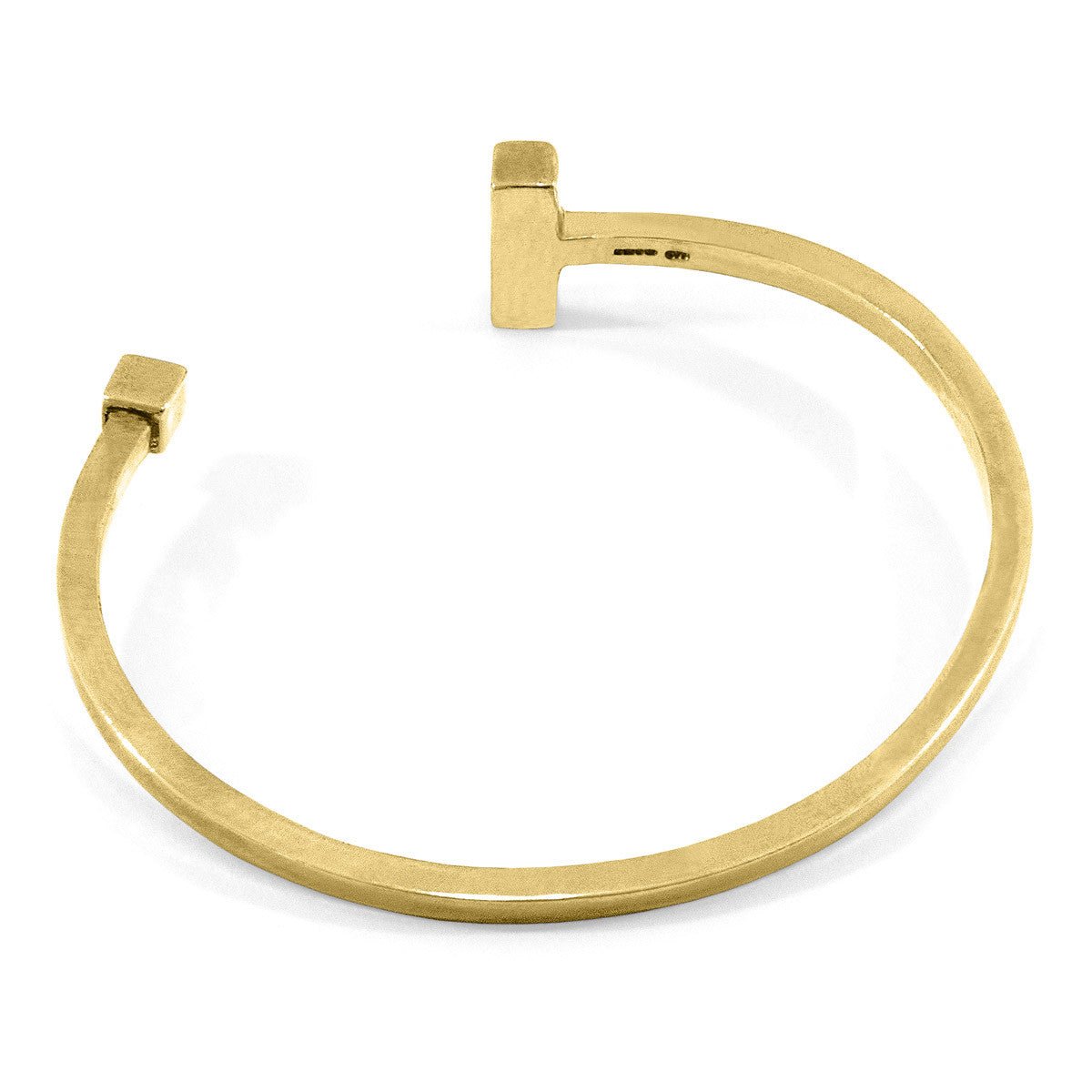 Brazalete de oro macizo de 9 quilates con diseño geométrico minimalista Jewelry & Accessories - Fine Jewelry - Bracelets & Bangles | Zulter VIP .