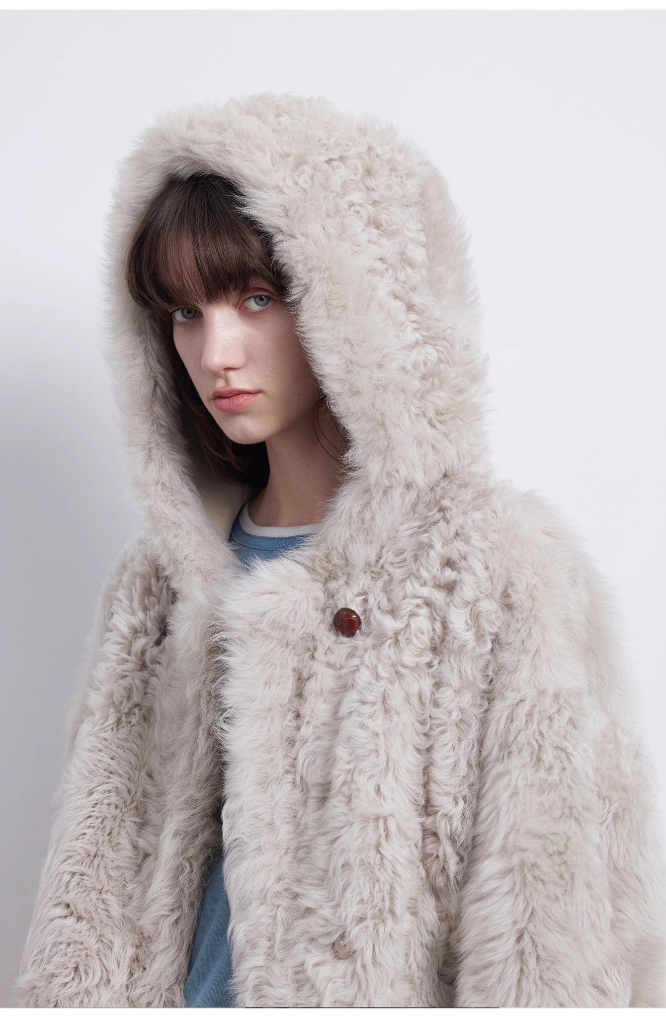 brigo Largo de Piel Natural con Capucha – Inspiración Toscana Women's Fashion - Women's Clothing - Jackets & Coats - Real Fur | Zulter VIP