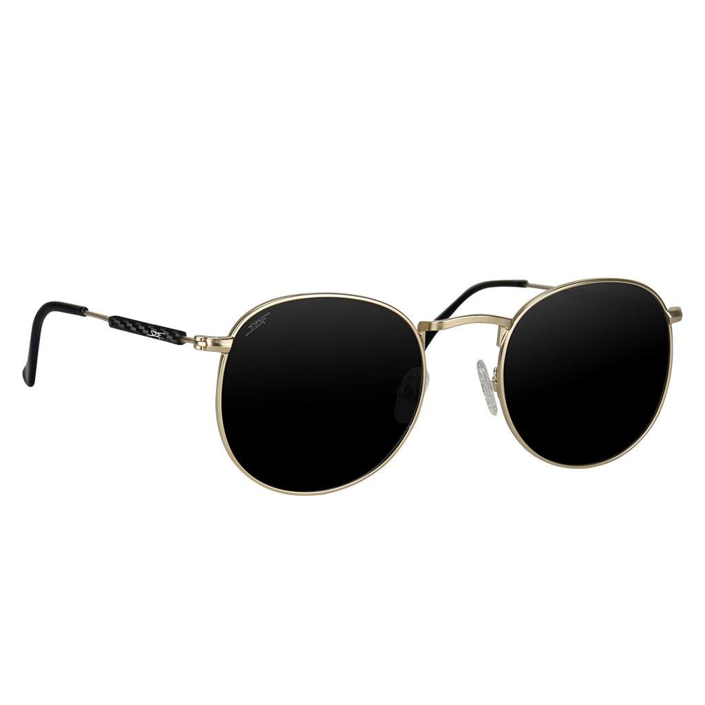 CAPTAIN™ - Lunettes de soleil premium en fibre de carbone véritable avec accents plaqués or
