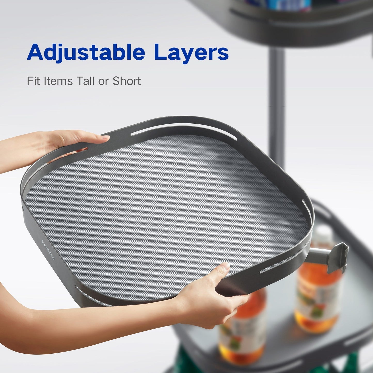 Cesta extraíble ajustable Tourbillon de 6 estantes para armario alto con diseño giratorio 360° Home & Garden - Home Storage & Organization - Kitchen Storage & Organization | Zulter VIP .