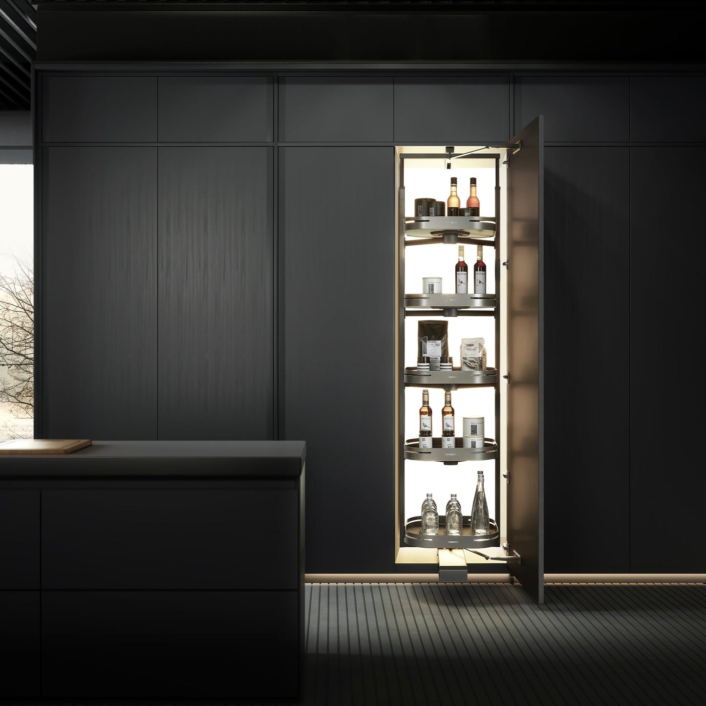 Cesta extraíble ajustable Tourbillon de 6 estantes para armario alto con diseño giratorio 360° Home & Garden - Home Storage & Organization - Kitchen Storage & Organization | Zulter VIP .