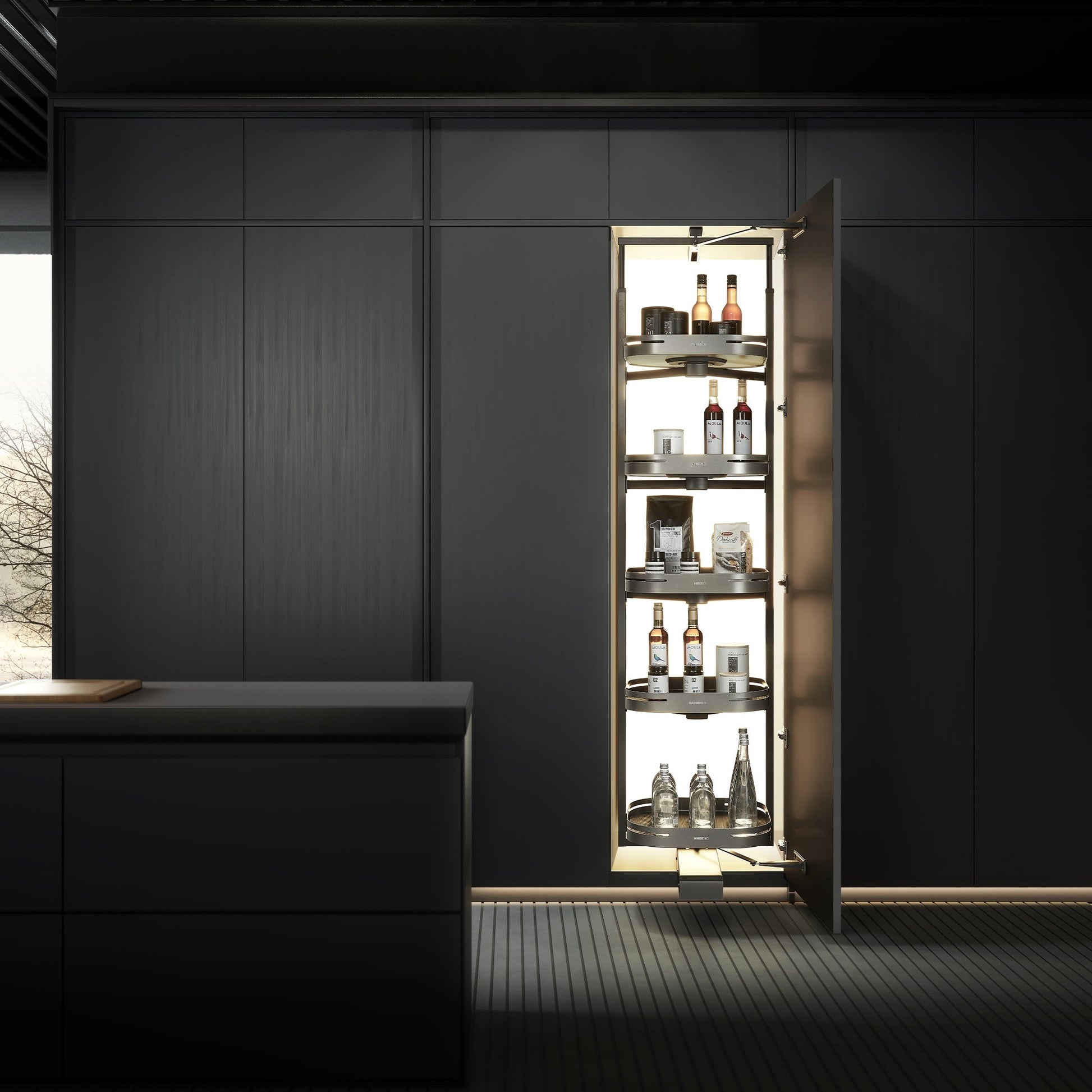 Cesta extraíble ajustable Tourbillon de 6 estantes para armario alto con diseño giratorio 360° Home & Garden - Home Storage & Organization - Kitchen Storage & Organization | Zulter VIP .