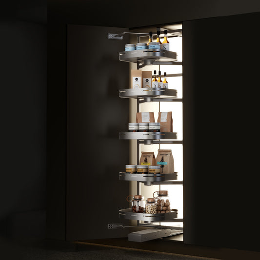 Cesta extraíble ajustable Tourbillon de 6 estantes para armario alto con diseño giratorio 360° Home & Garden - Home Storage & Organization - Kitchen Storage & Organization | Zulter VIP .