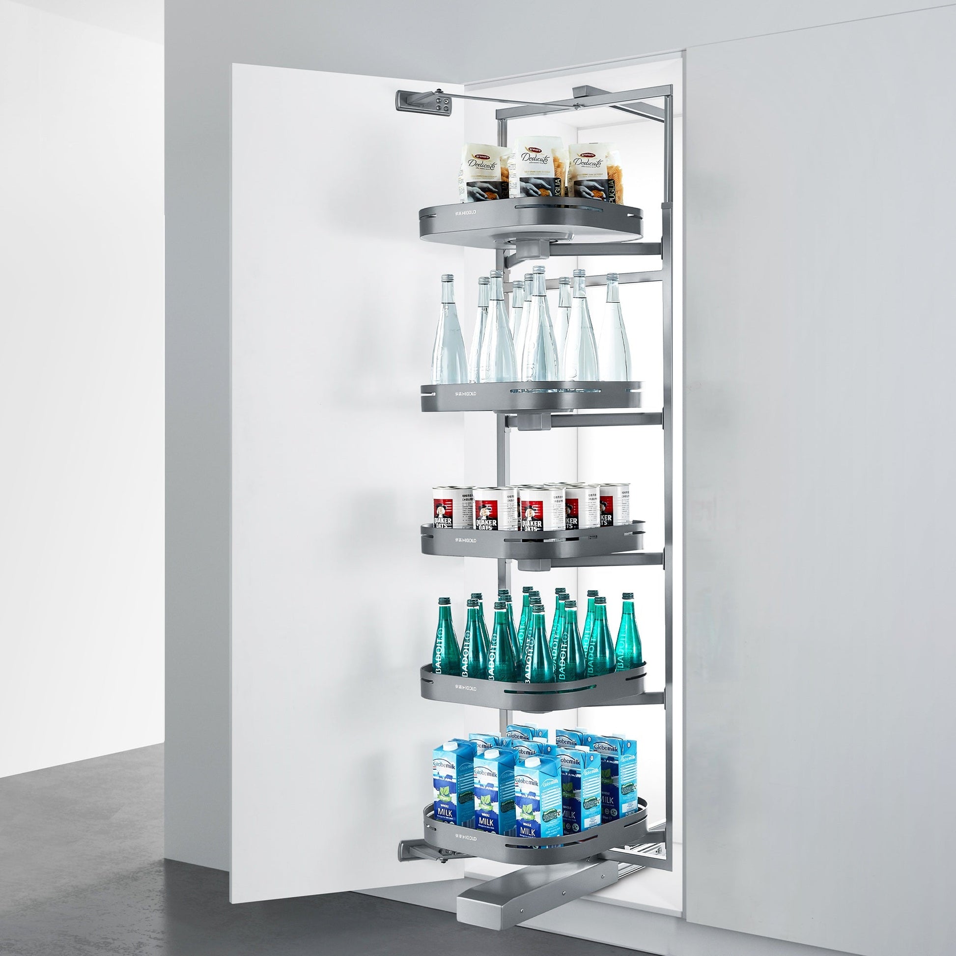 Cesta extraíble ajustable Tourbillon de 6 estantes para armario alto con diseño giratorio 360° Home & Garden - Home Storage & Organization - Kitchen Storage & Organization | Zulter VIP .