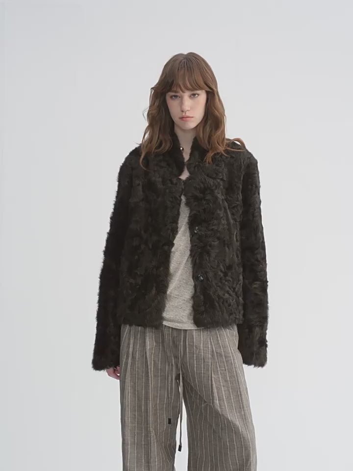Chaqueta Corta de Piel de Oveja Natural para Mujer Fireladyfur Young Hu – Cuello Convertible Women's Fashion - Women's Clothing - Jackets & Coats - Real Fur | Zulter VIP .
