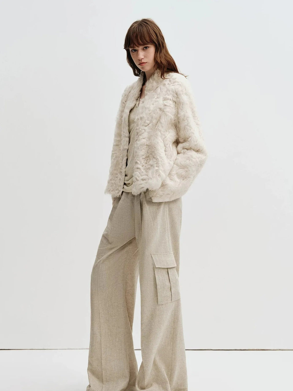 Chaqueta Corta de Piel de Oveja Natural para Mujer Fireladyfur Young Hu – Cuello Convertible Women's Fashion - Women's Clothing - Jackets & Coats - Real Fur | Zulter VIP .