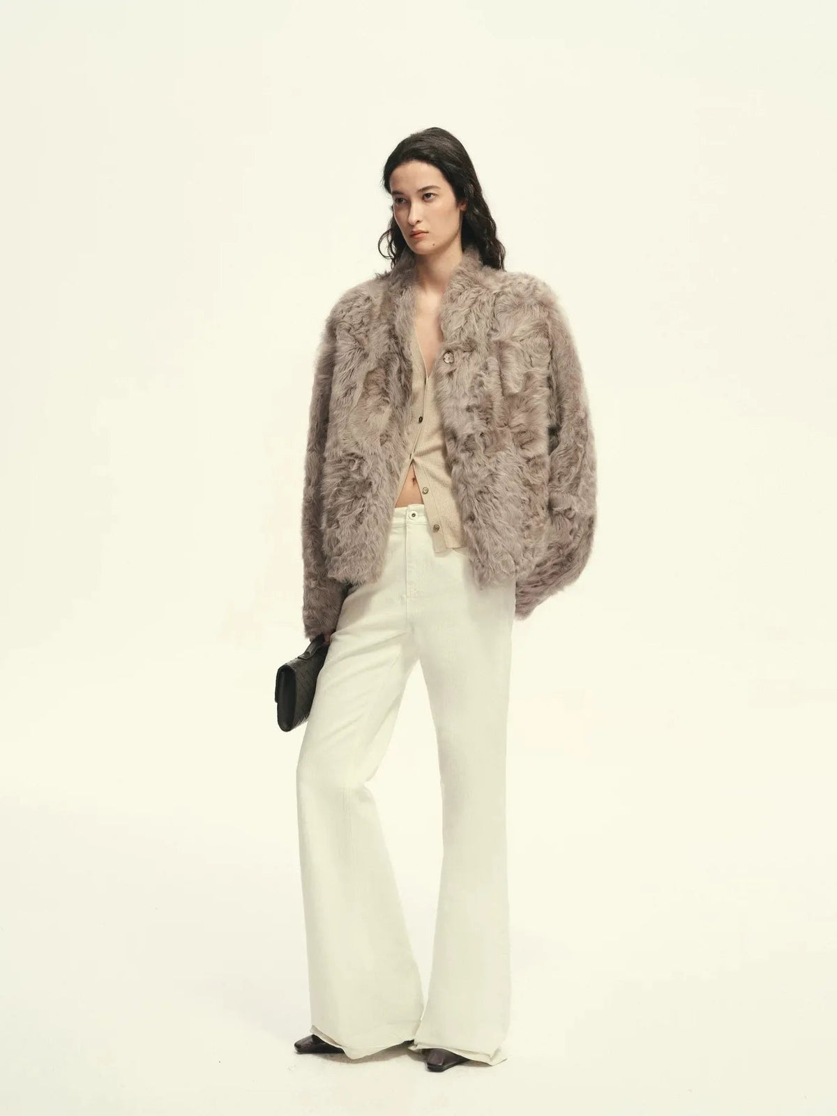 Chaqueta Corta de Piel de Oveja Natural para Mujer Fireladyfur Young Hu – Cuello Convertible Women's Fashion - Women's Clothing - Jackets & Coats - Real Fur | Zulter VIP .