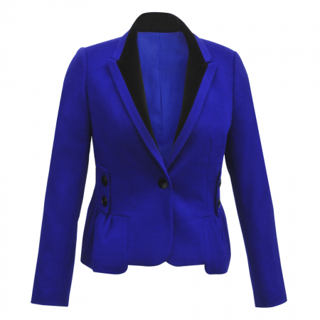 Chaqueta de cachemira suave con detalles de terciopelo Women's Fashion - Women's Clothing - Suits & Sets | Zulter VIP .