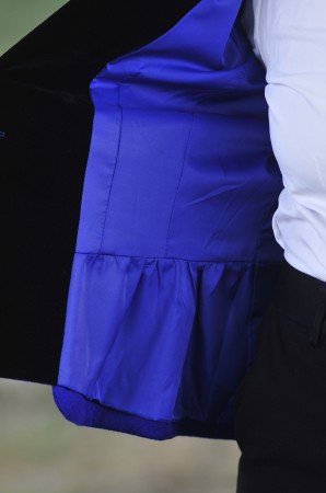 Chaqueta de cachemira suave con detalles de terciopelo Women's Fashion - Women's Clothing - Suits & Sets | Zulter VIP .